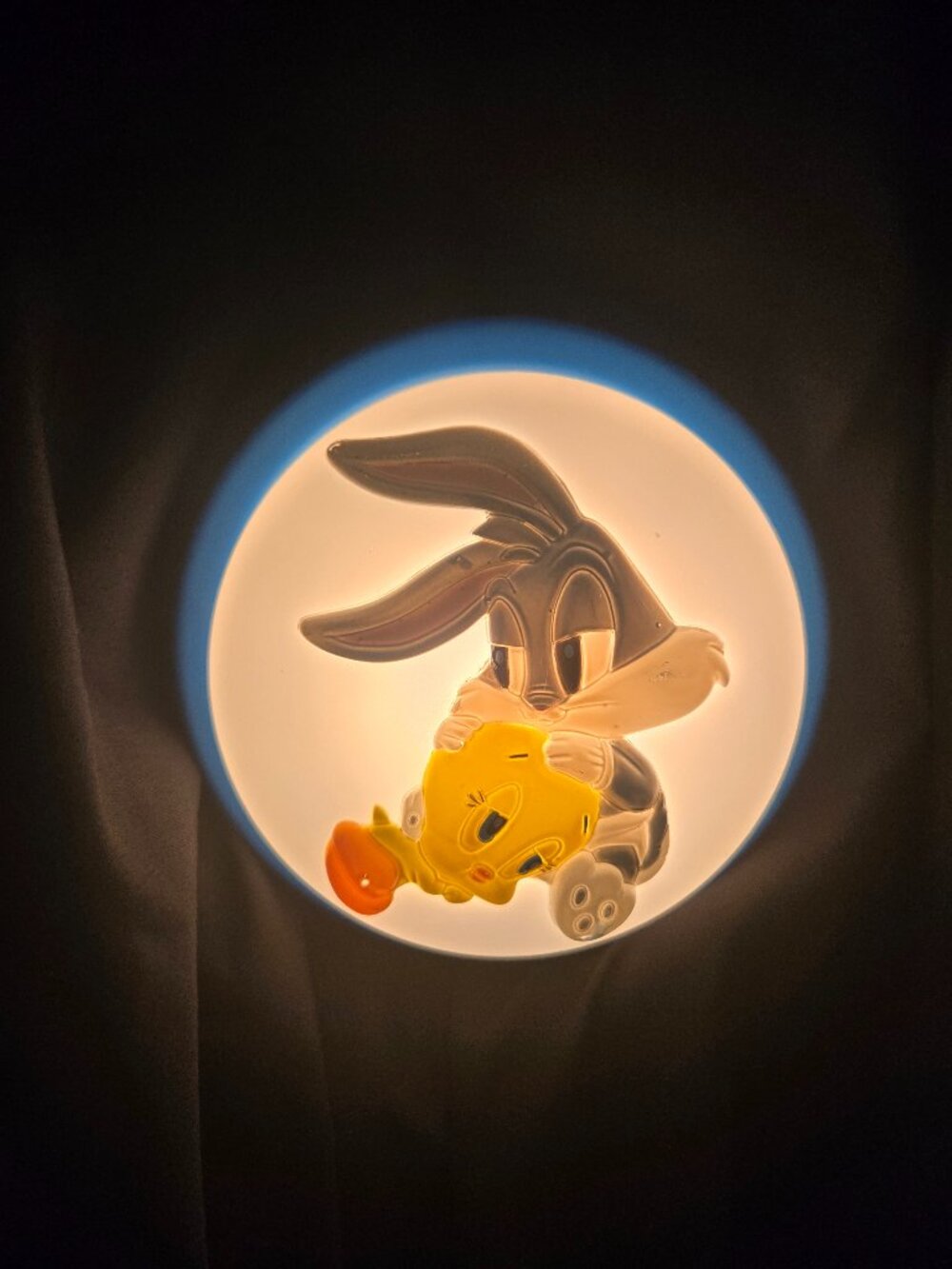 Vintage Baby Looney Tunes table or Wall mount Night lamp push touch lamp light